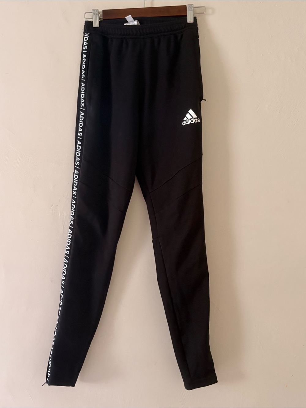Adidas Tiro Squadra Wordmark Tape Soccer Track Pants Black White Size XS GH6630 - Picture 1 of 4